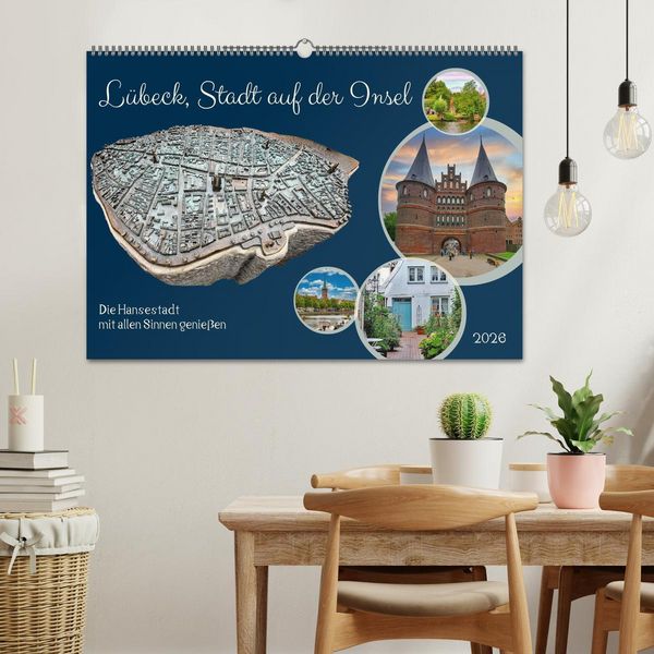 Produktbild: L&uuml;beck, Stadt auf der Insel (Wandkalender 2026 DIN A2 quer), CALVENDO Monatskalender