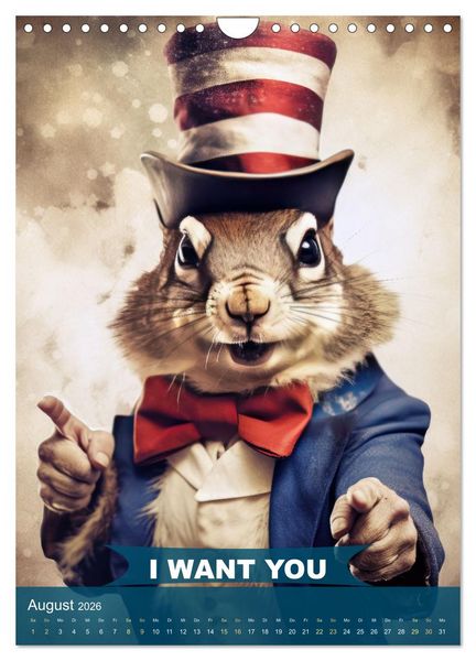 Produktbild: I want you im tierischen Design (Wandkalender 2026 DIN A4 hoch), CALVENDO Monatskalender