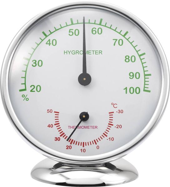Produktbild: Renkforce 6510 Alu Thermo-/Hygrometer Aluminium 6510 Alu