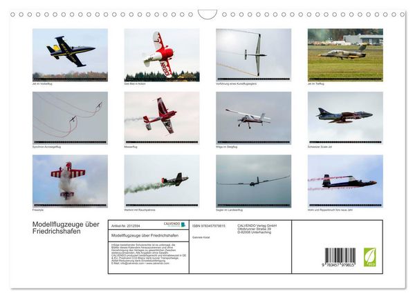 Produktbild: Modellflugzeuge &uuml;ber Friedrichshafen (Wandkalender 2026 DIN A3 quer), CALVENDO Monatskalender
