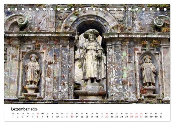 Produktbild: Jakobsweg - Camino Portugues (Tischkalender 2026 DIN A5 quer), CALVENDO Monatskalender