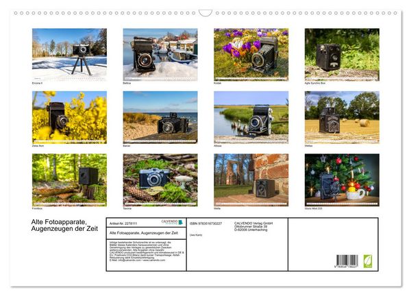 Produktbild: Alte Fotoapparate, Augenzeugen der Zeit (Wandkalender 2026 DIN A2 quer), CALVENDO Monatskalender