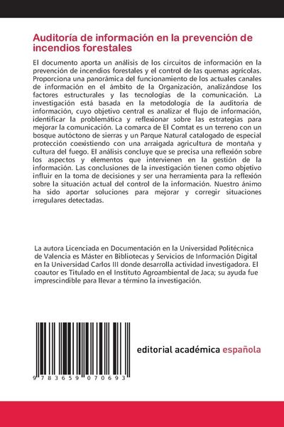 Produktbild: Auditor&iacute;a de informaci&oacute;n en la prevenci&oacute;n de incendios forestales