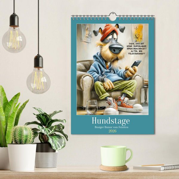 Produktbild: Hundstage. Bissiger Humor vom Feinsten (Wandkalender 2026 DIN A4 hoch), CALVENDO Monatskalender