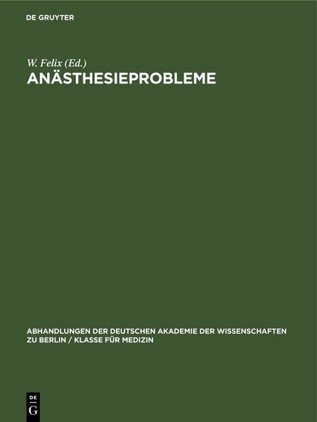 Produktbild: An&auml;sthesieprobleme