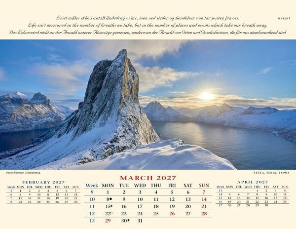 Produktbild: Panorama Norwegen 2027 Tischkalender