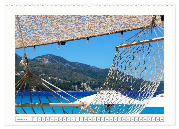 Produktbild: Samos - gr&uuml;ne Perle in der &Auml;g&auml;is (hochwertiger Premium Wandkalender 2026 DIN A2 quer), Kunstdruck in Hochglanz