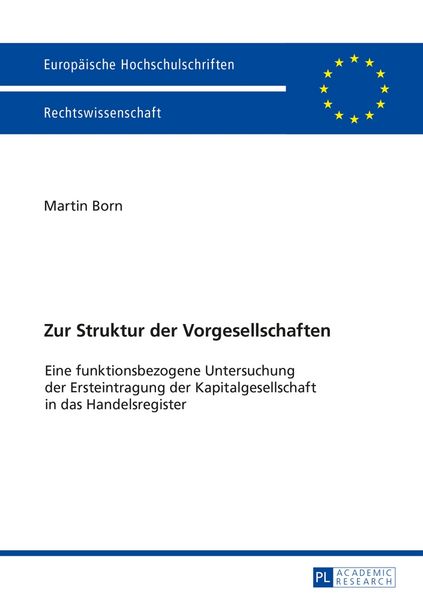 Produktbild: Zur Struktur der Vorgesellschaften