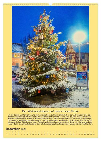 Produktbild: Gut 800 Jahre Burgholzhausen. Ein Ortsportr&auml;t in Wort und Bild 2026 (Wandkalender 2026 DIN A2 hoch), CALVENDO Monatskalender