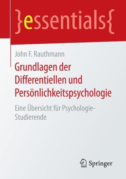 Produktbild: Grundlagen der Differentiellen und Pers&ouml;nlichkeitspsychologie