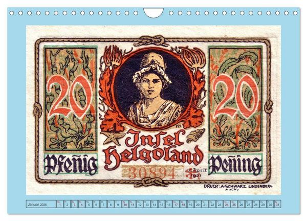 Produktbild: Gru&szlig; aus Helgoland (Wandkalender 2026 DIN A4 quer), CALVENDO Monatskalender