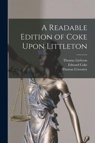 Produktbild: A Readable Edition of Coke Upon Littleton