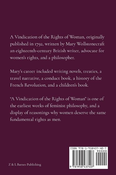 Produktbild: A Vindication of the Rights of Woman