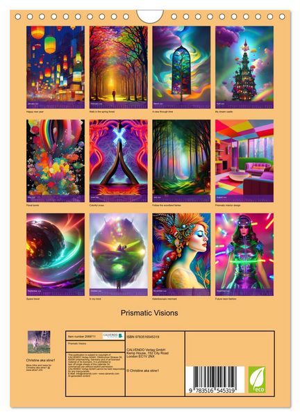 Produktbild: Prismatic Visions (Wall Calendar 2026 DIN A4 portrait), CALVENDO 12 Month Wall Calendar
