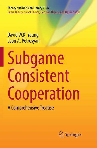 Produktbild: Subgame Consistent Cooperation