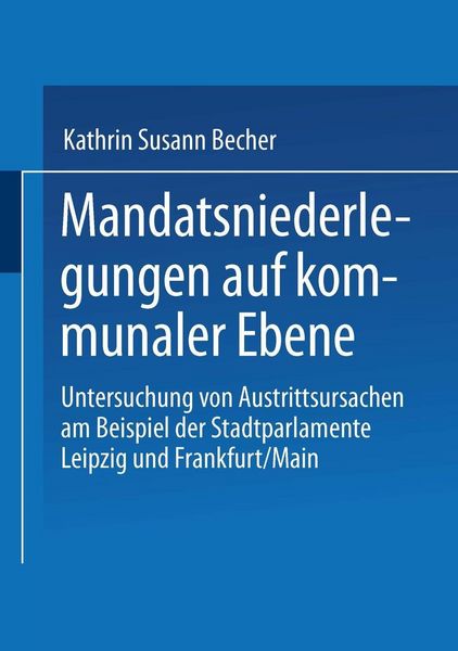 Produktbild: Mandatsniederlegungen auf kommunaler Ebene
