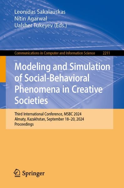 Produktbild: Modeling and Simulation of Social-Behavioral Phenomena in Creative Societies