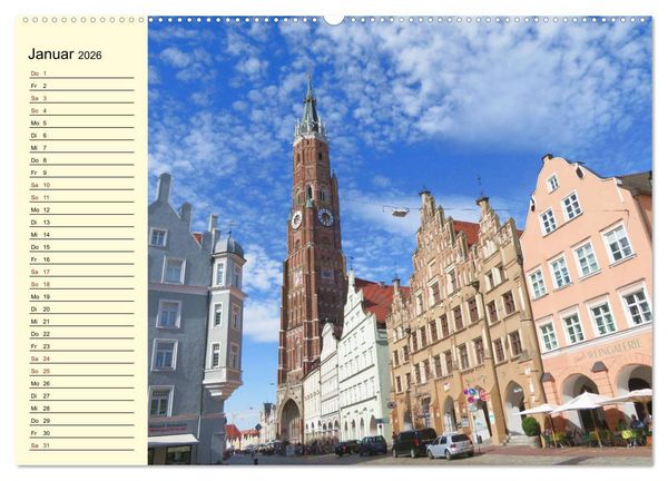 Produktbild: Landshut erleben (Wandkalender 2026 DIN A2 quer), CALVENDO Monatskalender