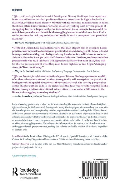 Produktbild: Effective Practice for Adolescents with Reading and Literacy Challenges