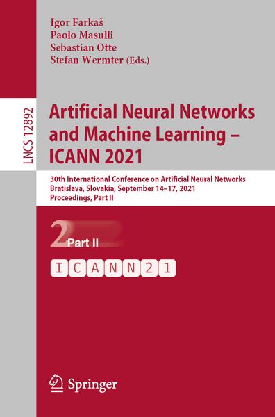 Produktbild: Artificial Neural Networks and Machine Learning &ndash; ICANN 2021
