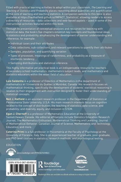 Produktbild: The Learning and Teaching of Statistics and Probability