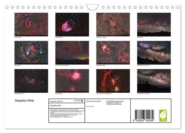 Produktbild: Deepsky Wide (Wandkalender 2026 DIN A4 quer), CALVENDO Monatskalender