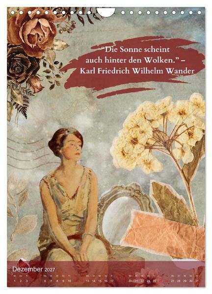 Produktbild: Vintage Vibes &ndash; Frauen, Kunst und Worte (Wandkalender 2027 DIN A4 hoch), CALVENDO Monatskalender