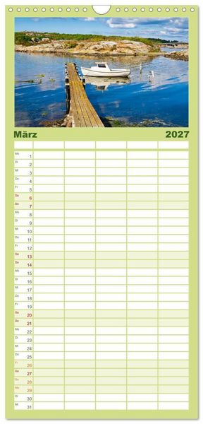 Produktbild: Familienplaner 2027 - G&ouml;teborg und Sch&auml;reninseln mit 5 Spalten (Wandkalender, 21 x 45 cm) CALVENDO