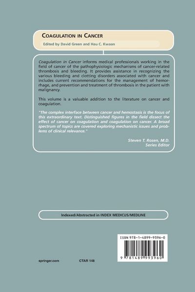 Produktbild: Coagulation in Cancer