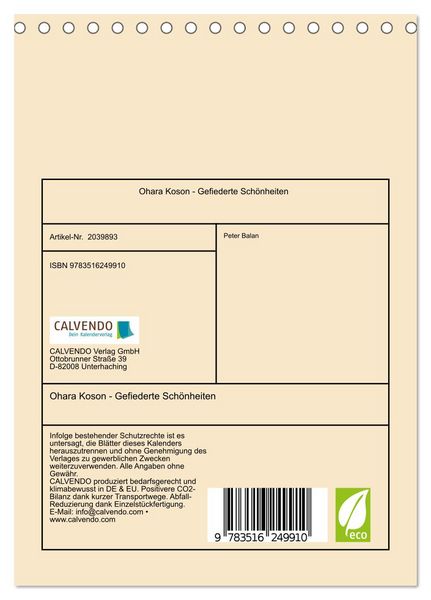 Produktbild: Ohara Koson - Gefiederte Sch&ouml;nheiten (Tischkalender 2026 DIN A5 hoch), CALVENDO Monatskalender
