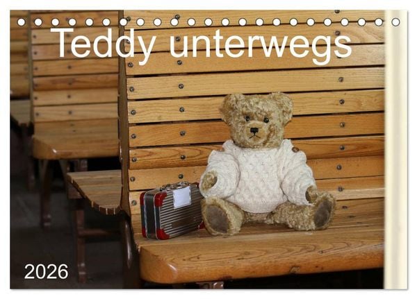 Produktbild: Teddy unterwegs (Tischkalender 2026 DIN A5 quer), CALVENDO Monatskalender