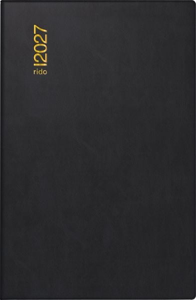 Produktbild: rido/id&eacute; 7016212907 Taschenkalender Mod. Industrie II 2027 A7, Kunststoff, schwarz