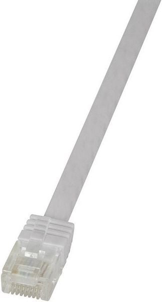 LogiLink CF2071U RJ45 Netzwerkkabel, Patchkabel CAT 6 U/UTP 5.00m Weiß hochflexibel 1St.