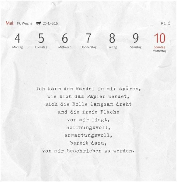 Clara Louise: Die Sonne in Orange getaucht Premium-Postkartenkalender 2026 - 53 Postkarten mit poetischen Gedanken