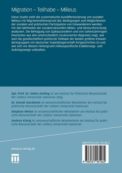 Produktbild: Migration - Teilhabe - Milieus