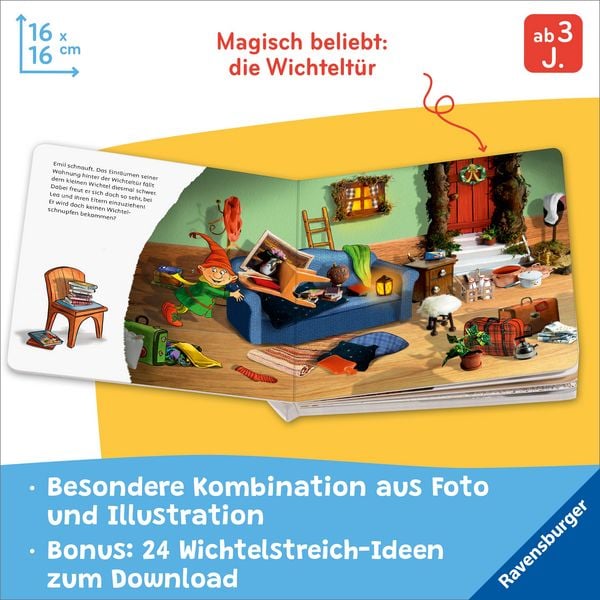Produktbild: Hurra, der Wichtel ist da! Mein Wichtelt&uuml;r-Buch