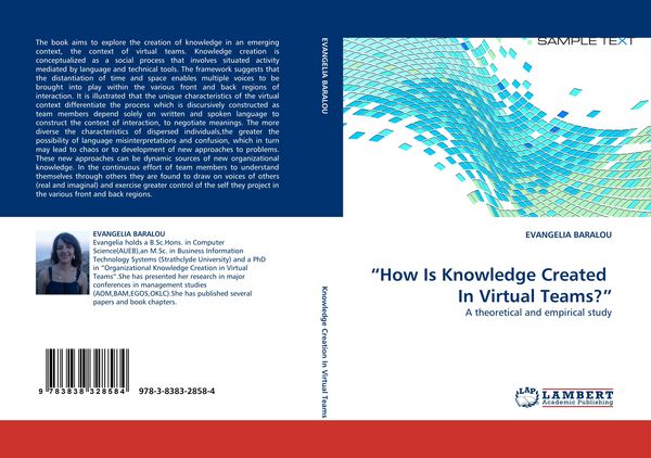 Produktbild: "How Is Knowledge Created In Virtual Teams?"