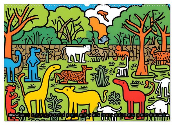 Produktbild: Comics f&uuml;r Kinder . Kinder lieben Abwechslung (hochwertiger Premium Wandkalender 2026 DIN A2 quer), Kunstdruck in Hochglanz