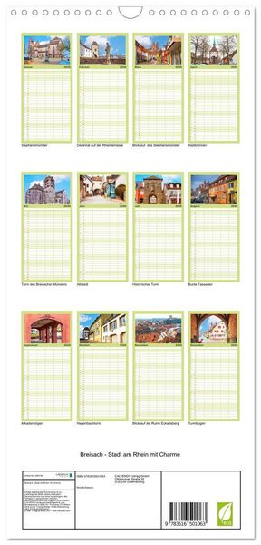 Produktbild: Familienplaner 2026 - Breisach - Stadt am Rhein mit Charme mit 5 Spalten (Wandkalender, 21 x 45 cm) CALVENDO