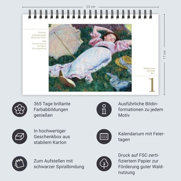 Produktbild: Eine Reise durch die Welt der Kunst Premiumkalender 2027 - 365 Meisterwerke