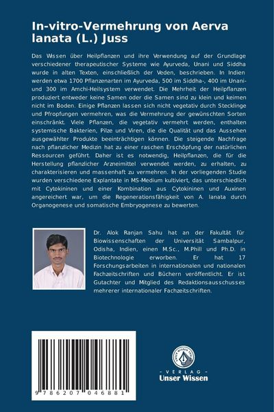 Produktbild: In-vitro-Vermehrung von Aerva lanata (L.) Juss