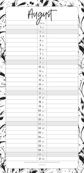 Produktbild: Termine für 2 Black and White 2026 Familienplaner - Timer - Termin-Planer - Couple-Kalender - Familien-Kalender - 22x45