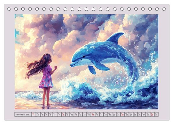 Produktbild: Traumwelten. Mangas mit magischen Begegnungen (Tischkalender 2026 DIN A5 quer), CALVENDO Monatskalender