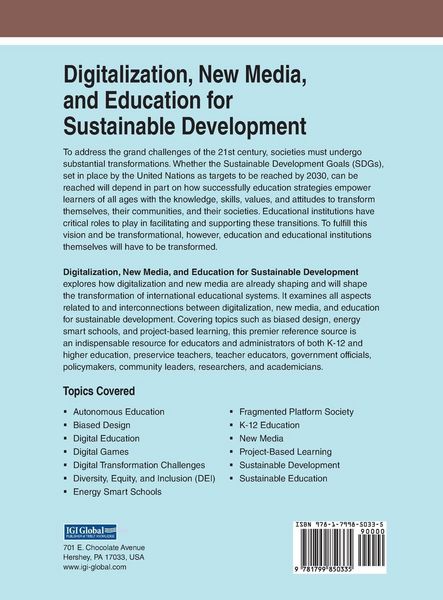Produktbild: Digitalization, New Media, and Education for Sustainable Development