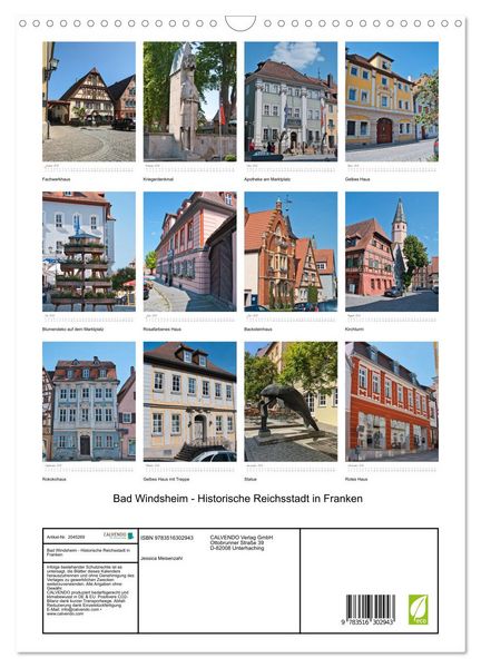 Produktbild: Bad Windsheim - Historische Reichsstadt in Franken (Wandkalender 2026 DIN A3 hoch), CALVENDO Monatskalender