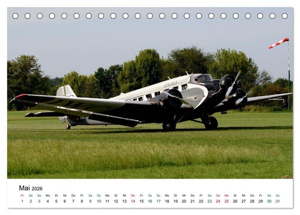 Produktbild: Junkers Ju 52 Die Legende (Tischkalender 2026 DIN A5 quer), CALVENDO Monatskalender