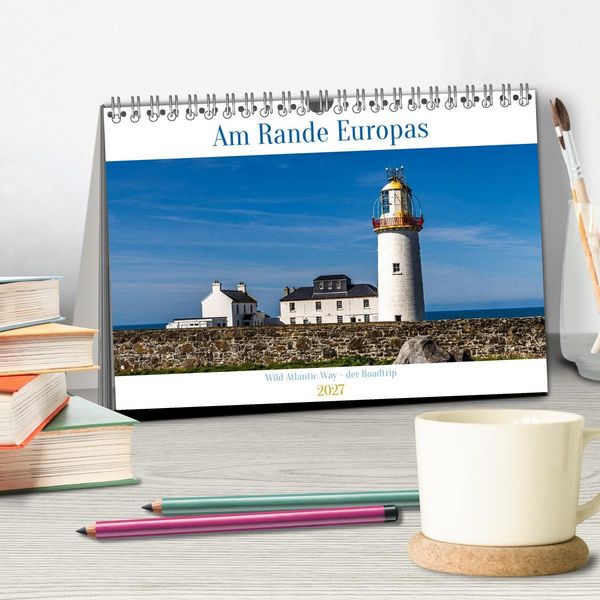 Produktbild: Am Rande Europas - Wild Atlantic Way - der Roadtrip (Tischkalender 2027 DIN A5 quer), CALVENDO Monatskalender