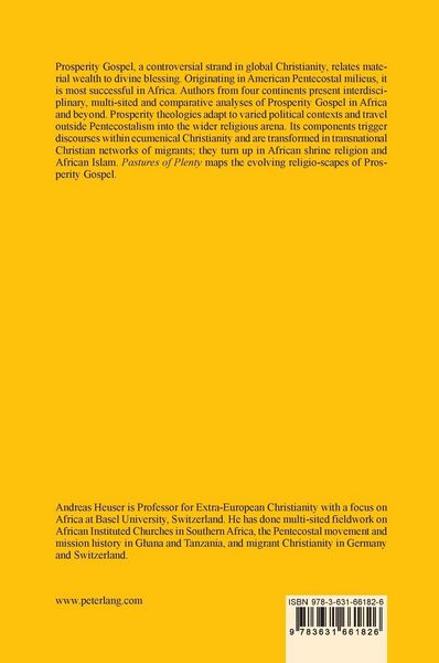 Produktbild: &laquo;Pastures of Plenty&raquo;: Tracing Religio-Scapes of Prosperity Gospel in Africa and Beyond
