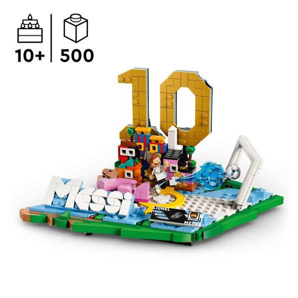 Produktbild: LEGO Editions 43011 Lionel Messi, Fu&szlig;ball-Highlights, Fu&szlig;ball-Deko; Bauset f&uuml;r Kinder