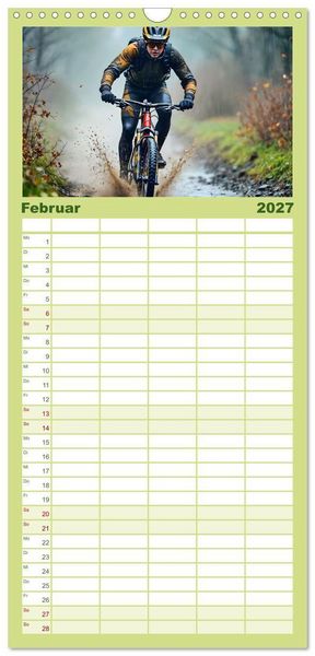 Produktbild: Familienplaner 2027 - Elemental Ride. Mountainbike-Action durch Schnee, Matsch, Sonne und Laub mit 5 Spalten (Wandkalender, 21 x 45 cm) CALVENDO